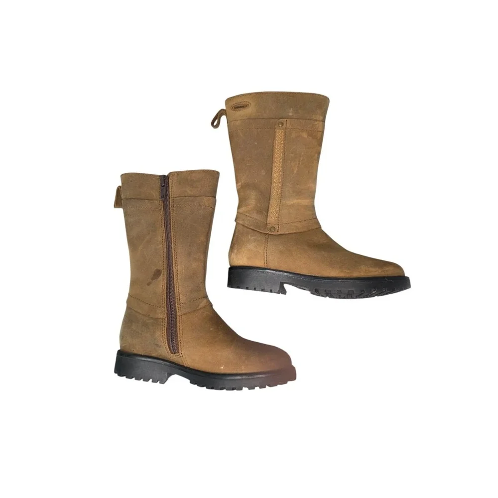 Clarks Gore Tex Waterproof Snow Boots Toddler Kids Size 7.5 Brown Leather
